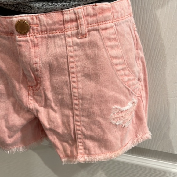 Peach Colored Cut Off Shorts - Picture 3 of 4
